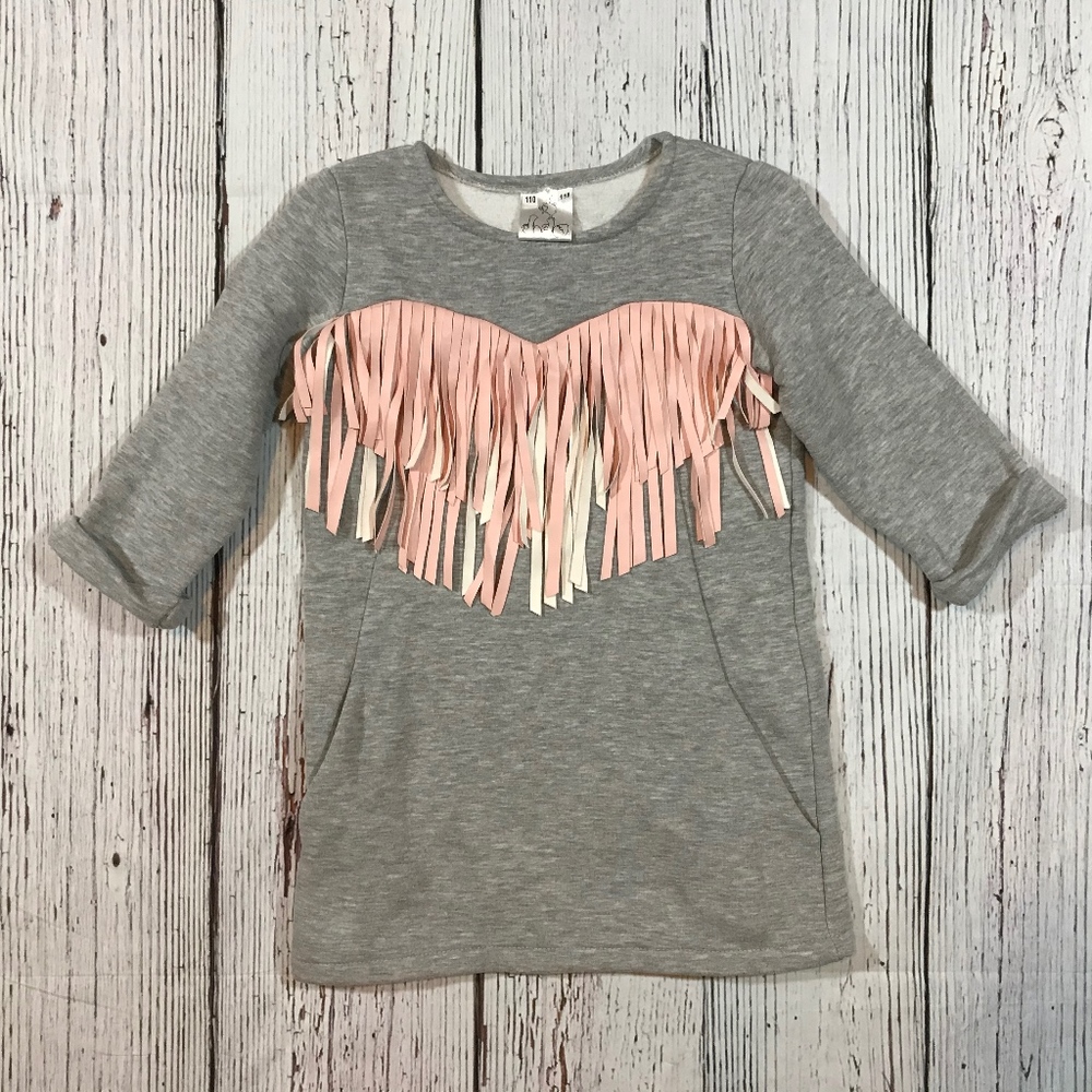 dodo grey heather fleece dress